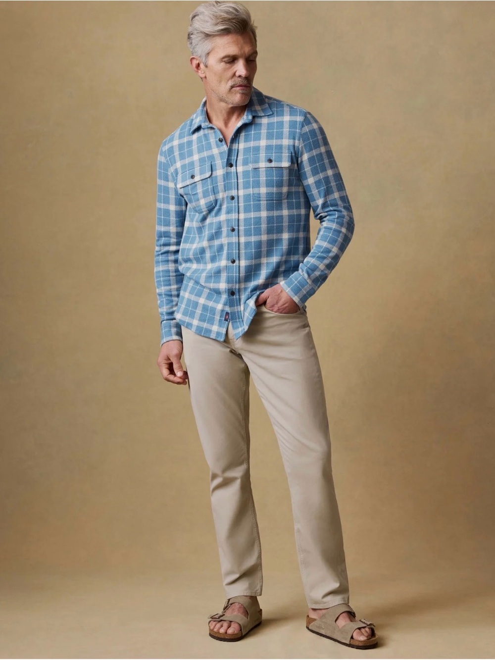 Faherty Mens Reserve Twill 5-Pocket Pant - Rocky Cliff Size 30